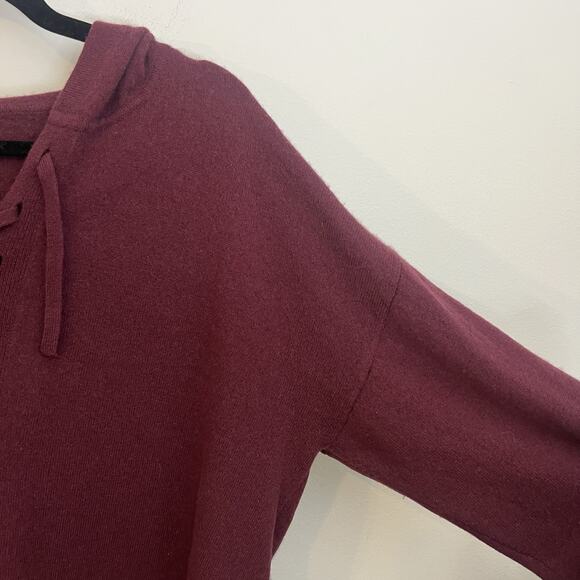 Nadaam Women’s Wool & Cashmere‎ Blend Hoodie Maroon Size Large - Picture 4 of 10